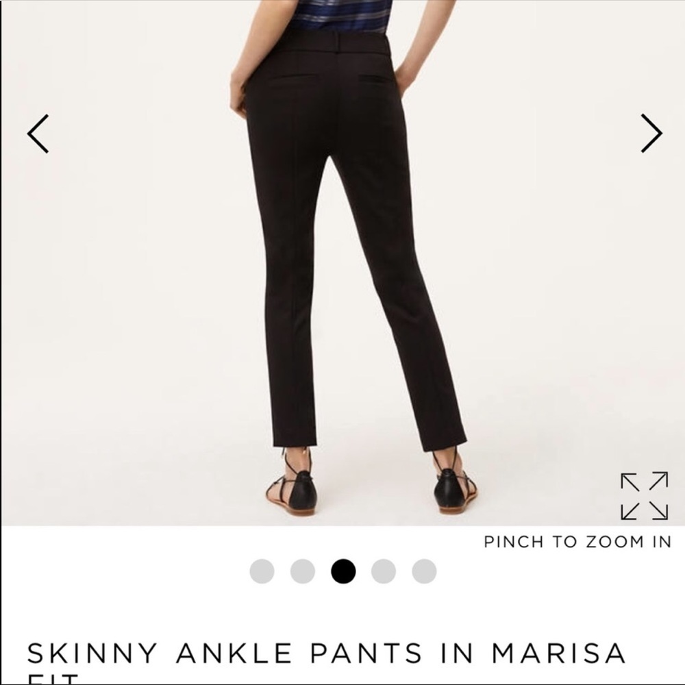 Loft black modern skinny ankle dress pants